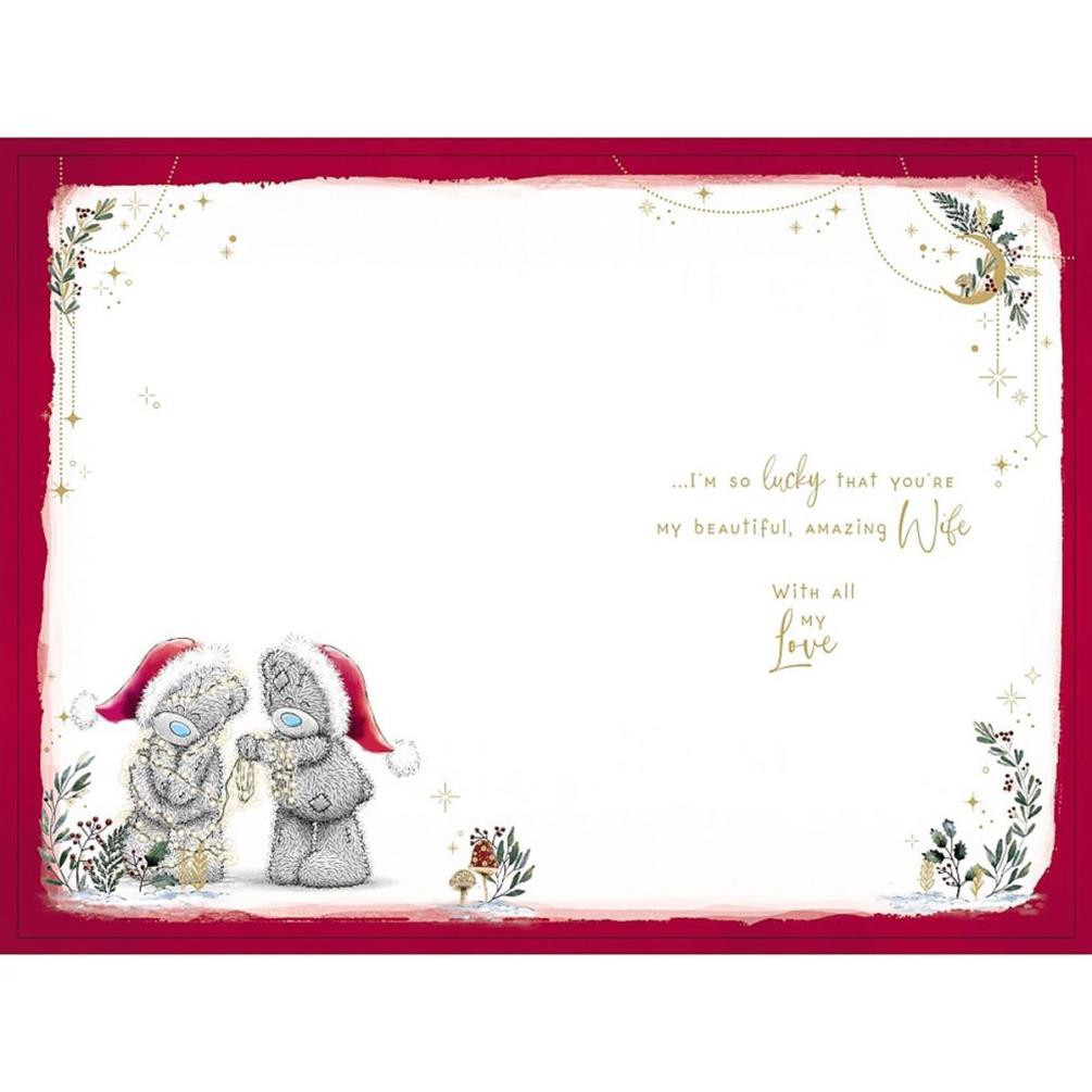 Amazing Wife Verse Me to You Bear Christmas Card Extra Image 1